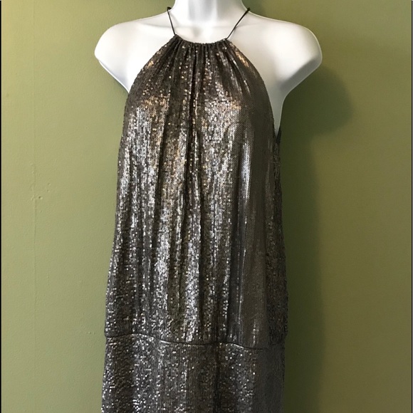 Laundry Designer Silver Sequin Dress - Picture 2 of 4